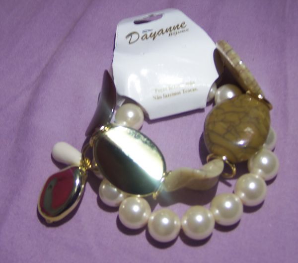 Pulseira de pedraria marrom